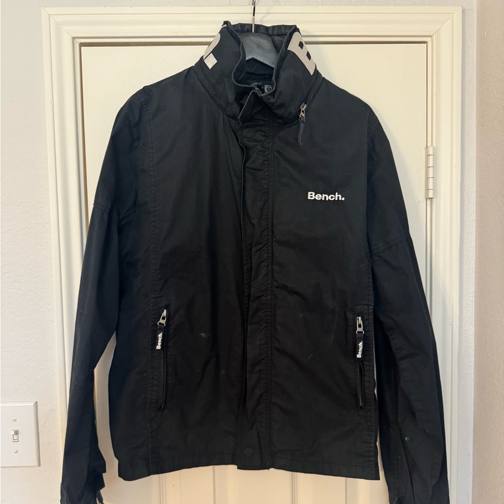 Bench Black Windbreaker Jacket for Men